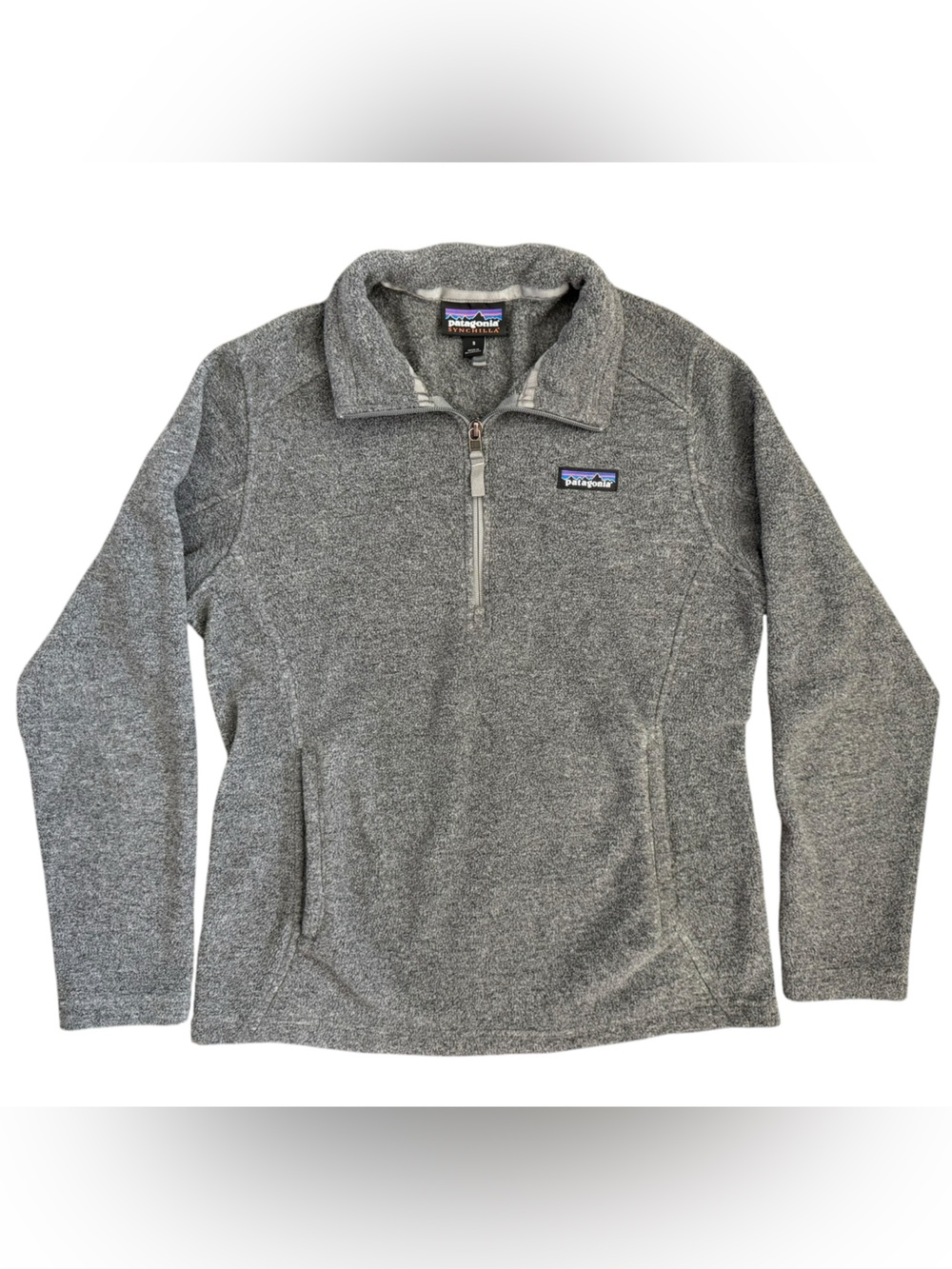 Patagonia Better Sweater Fleece Jacket Pullover 1/4 Zip Womens Size Small Grey